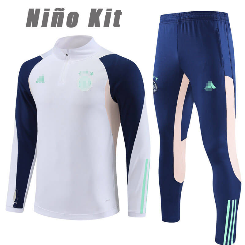 Sudadera Entrenamiento Ajax de Ámsterdam 2023/2024 Niño Kit Blanco/Azul