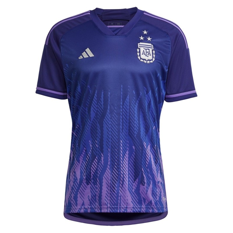 Camiseta Argentina Away 2022 Mundial Campeona con Tres Estrellas