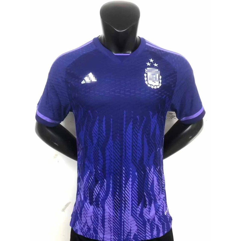 Camiseta Argentina Away 2022 Mundial Campeona con Tres Estrellas (EDICIÓN JUGADOR)