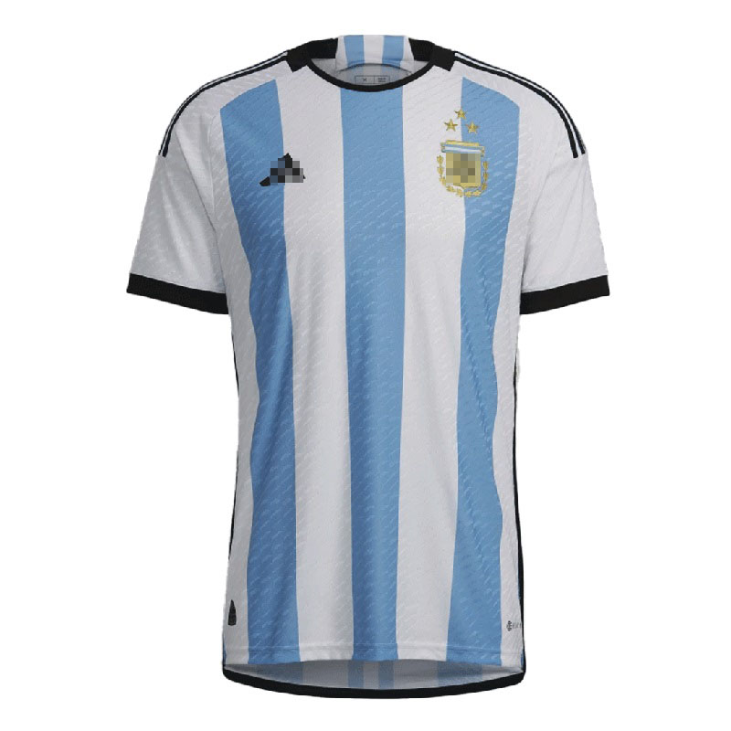 Camiseta Argentina Home 2022 Mundial Campeona con Tres Estrellas (EDICIÓN JUGADOR)