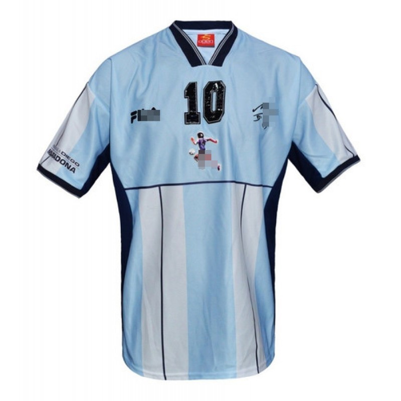 Camiseta Argentina Home Maradona 10 Retro 2001
