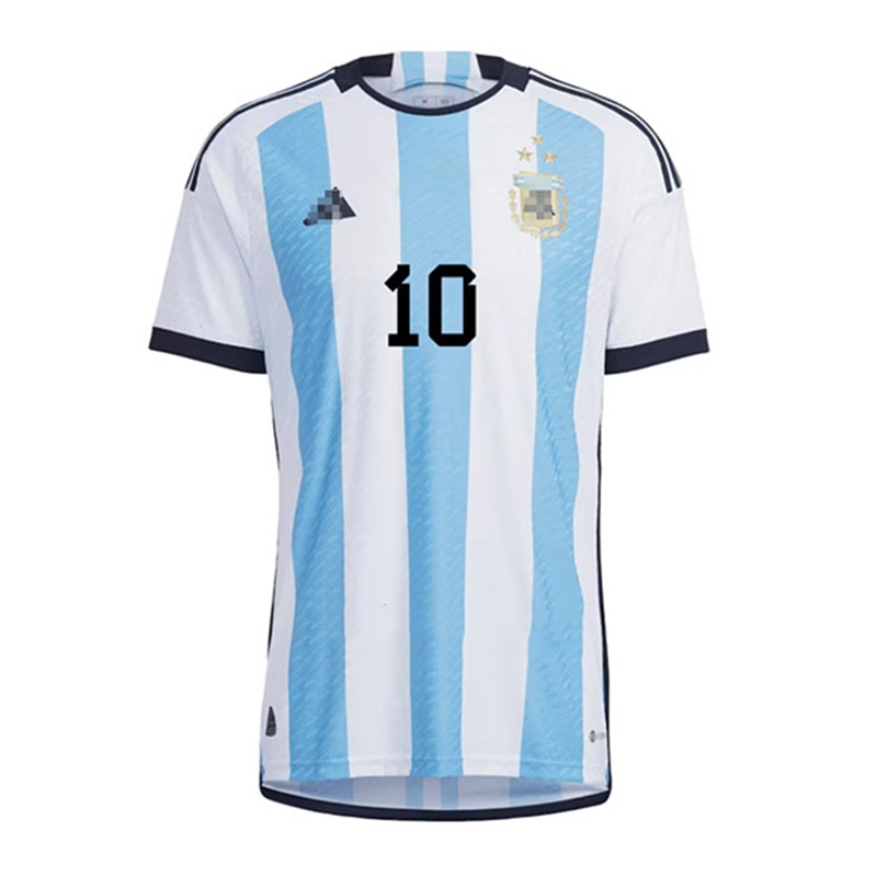 Camiseta Messi 10 Argentina Home 2022 Mundial 3 Estrellas (EDICIÓN JUGADOR)