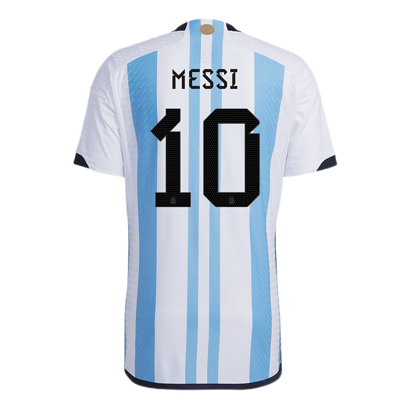 Camiseta Messi 10 Argentina Home 2022 Mundial 3 Estrellas (EDICIÓN JUGADOR)