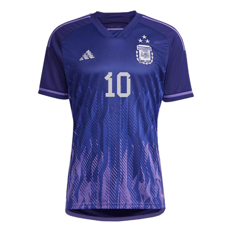 Camiseta Messi 10 Argentina Away 2022 Mundial 3 Estrellas (EDICIÓN JUGADOR)