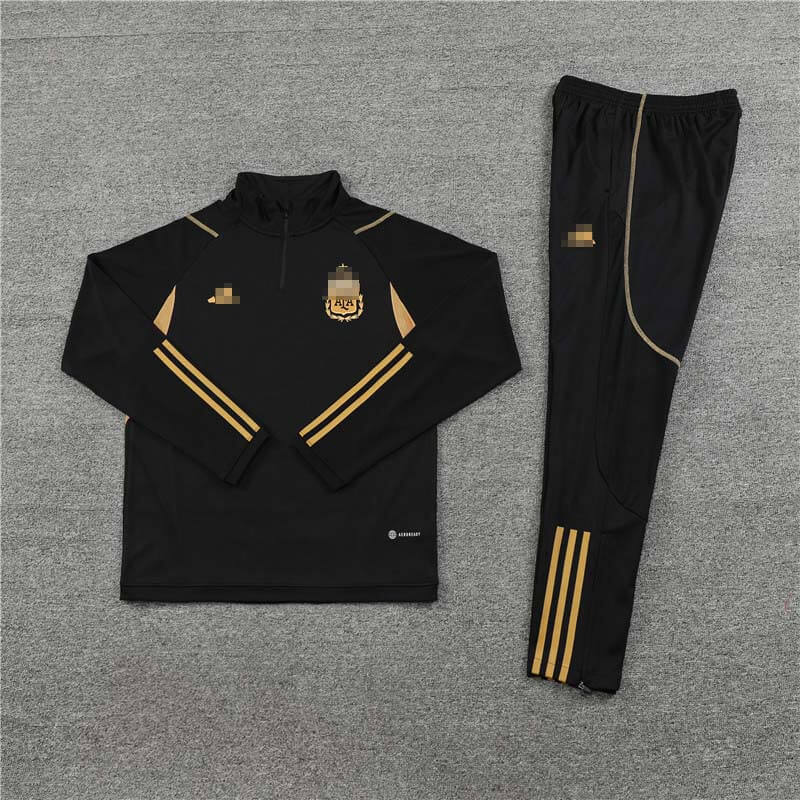 Sudadera de Entrenamiento Argentina 2023 Negro/Dorado Kit