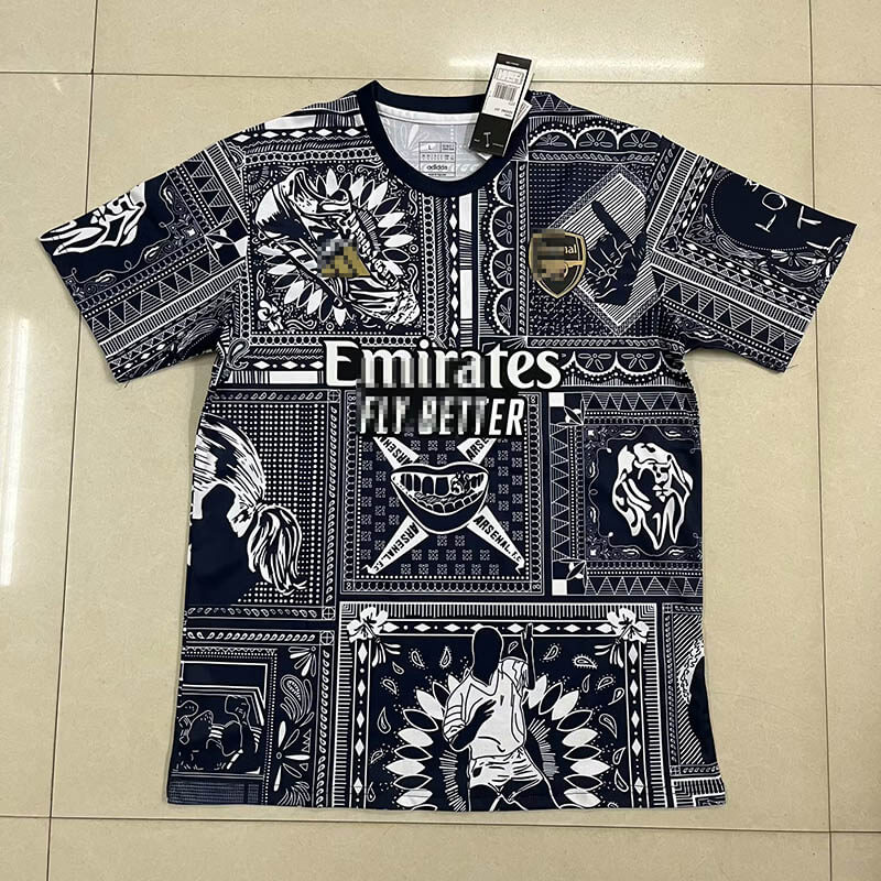 Camiseta de Arsenal 2023/2024 Pre-Match Negro/Blanco