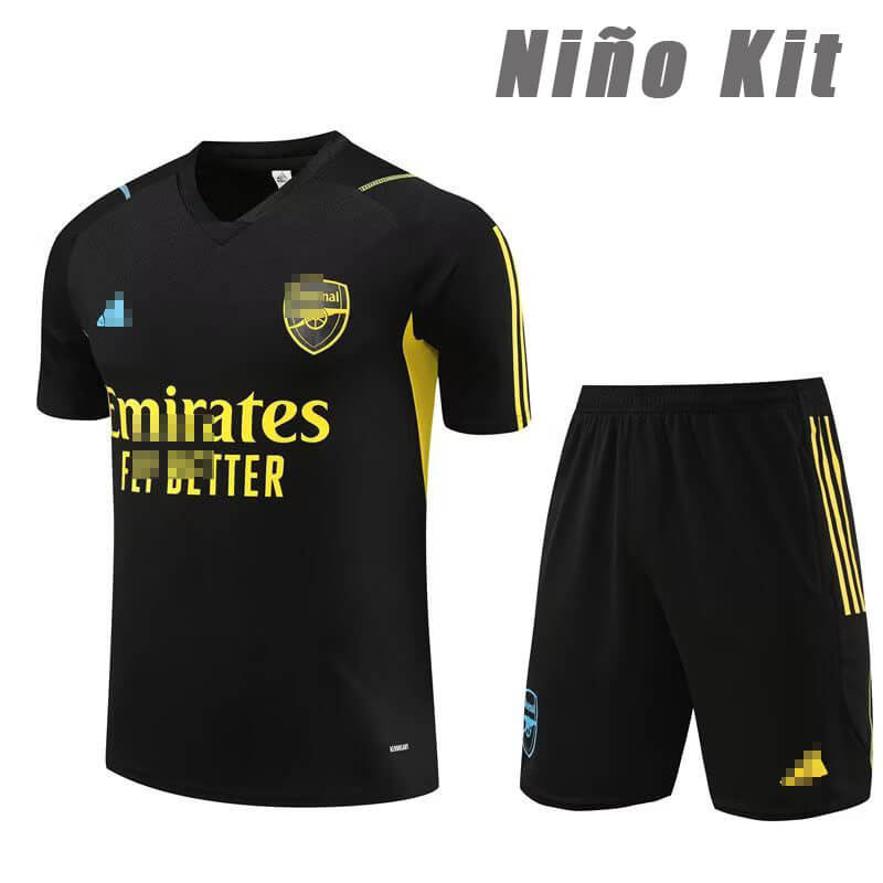 Camiseta de Entrenamiento de Arsenal 2023/2024 Niño Kit Negro