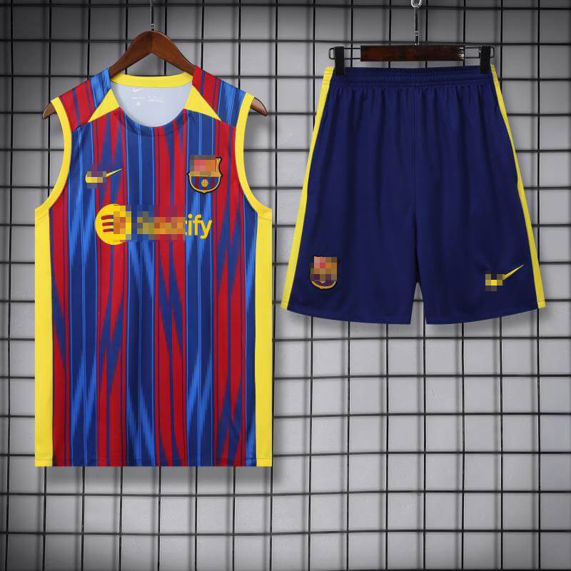 Camiseta de Entrenamiento de Barcelona Sin Mangas 2023/2024 Kit Azul/Rojo