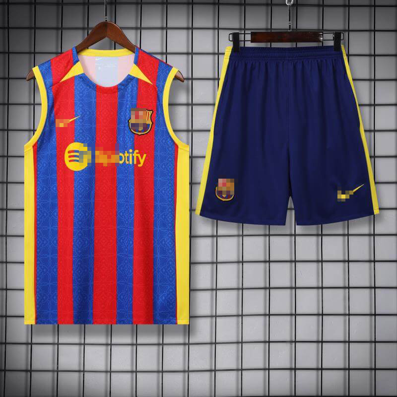 Camiseta de Entrenamiento de Barcelona Sin Mangas 2023/2024 Kit Rojo/Azul/Amarillo