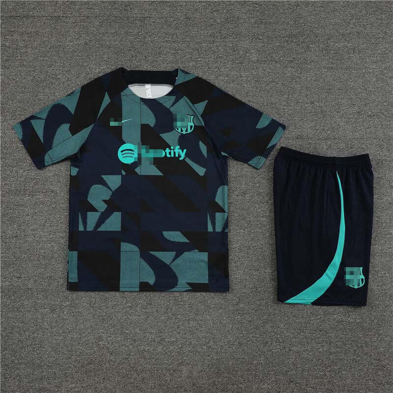 Camiseta de Entrenamiento de Barcelona 2023/2024 Niño Kit Azul Marino Camuflaje