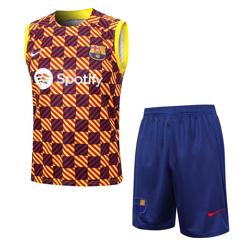 Camiseta de Entrenamiento de Barcelona Sin Mangas 2023/2024 Amarillo Kit
