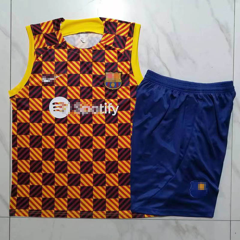 Camiseta de Entrenamiento de Barcelona Sin Mangas 2023/2024 Amarillo Kit