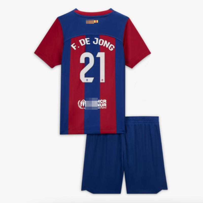 Camiseta F. De Jong 21 Barcelona 2023/2024 Home Niño Kit