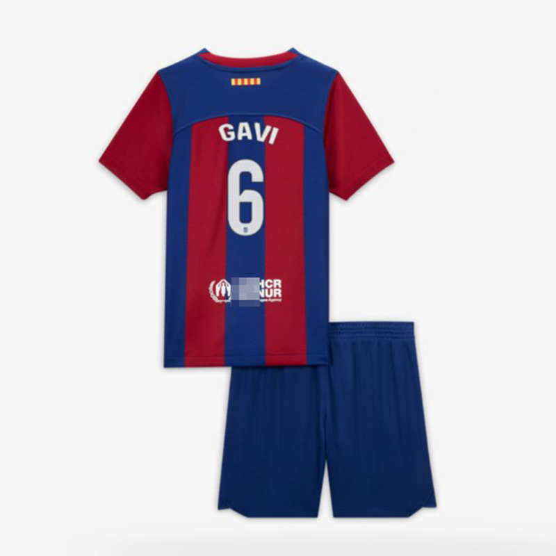 Camiseta Gavi 6 Barcelona 2023/2024 Home Niño Kit
