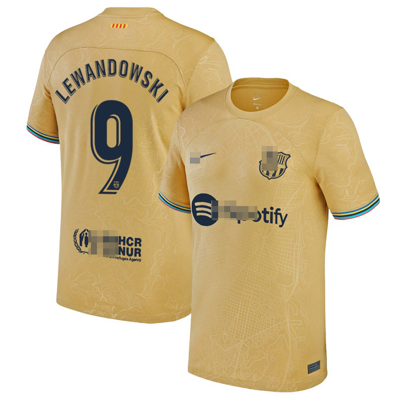 Camiseta Lewandowski 9 Barcelona Away 2022/2023