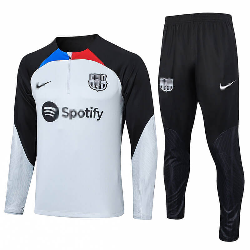 Sudadera Entrenamiento Barcelona 2023/2024 Kit Gris Claro/Negro