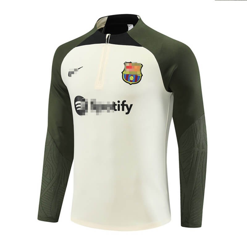 Sudadera de Entrenamiento Barcelona Beige/Verde 2023/2024