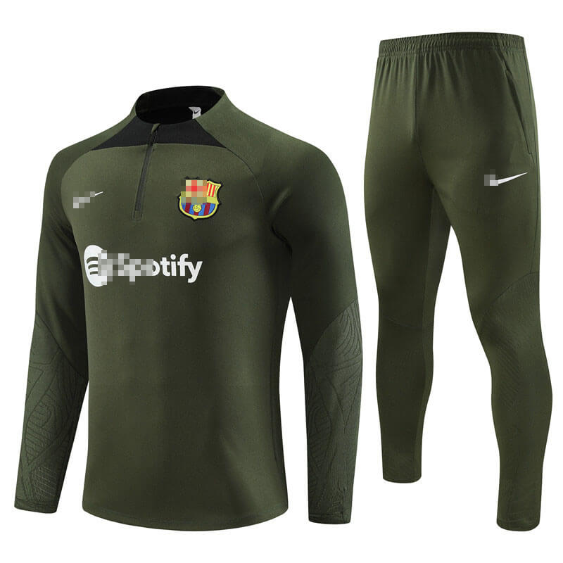 Sudadera de Entrenamiento Barcelona 2023/2024 Verde Oscuro Kit