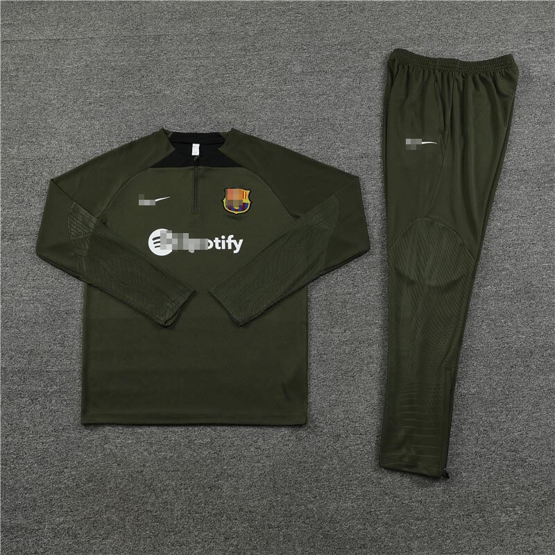 Sudadera de Entrenamiento Barcelona 2023/2024 Verde Oscuro Kit