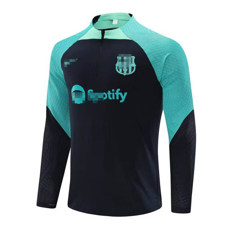 Sudadera Entrenamiento Barcelona 2023/2024 Azul Marino/Verde