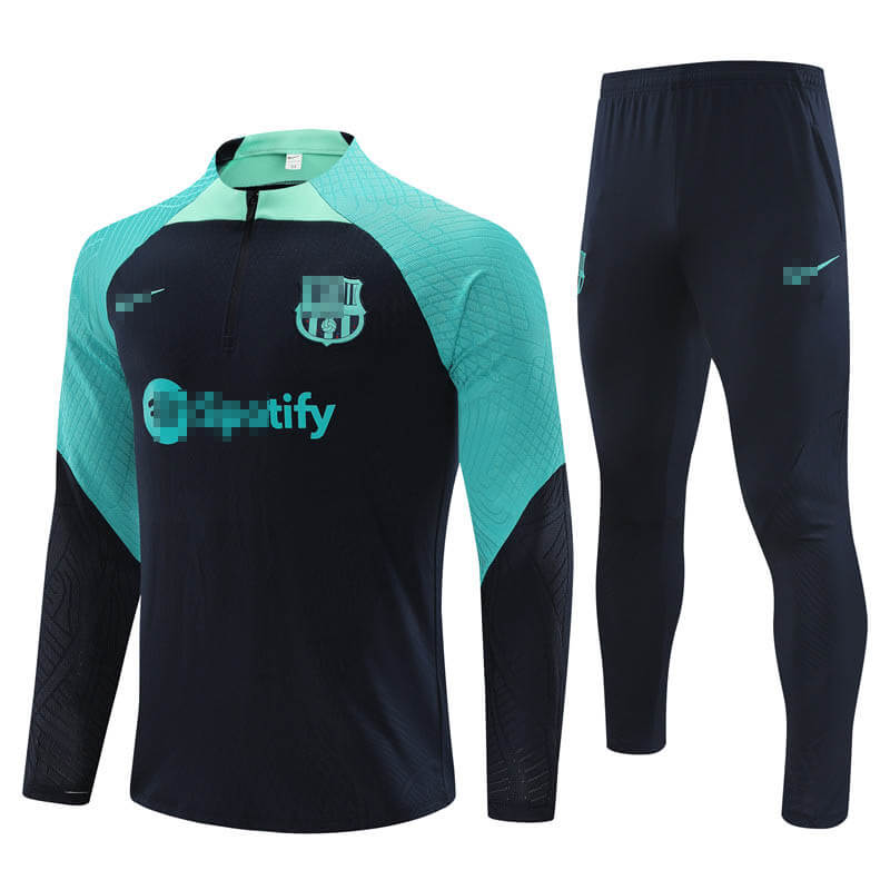 Sudadera Entrenamiento Barcelona 2023/2024 Kit Azul Marino/Verde