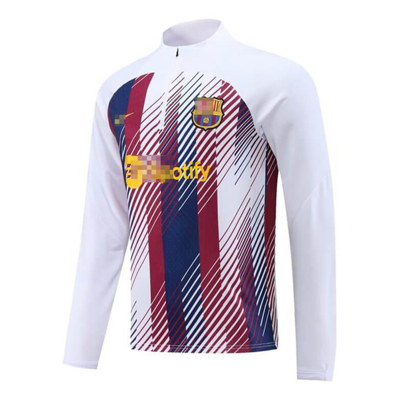 Sudadera Entrenamiento Barcelona 2023/2024 Blanco/Azul/Rojo