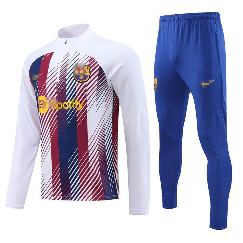 Sudadera Entrenamiento Barcelona 2023/2024 Blanco/Azul/Rojo