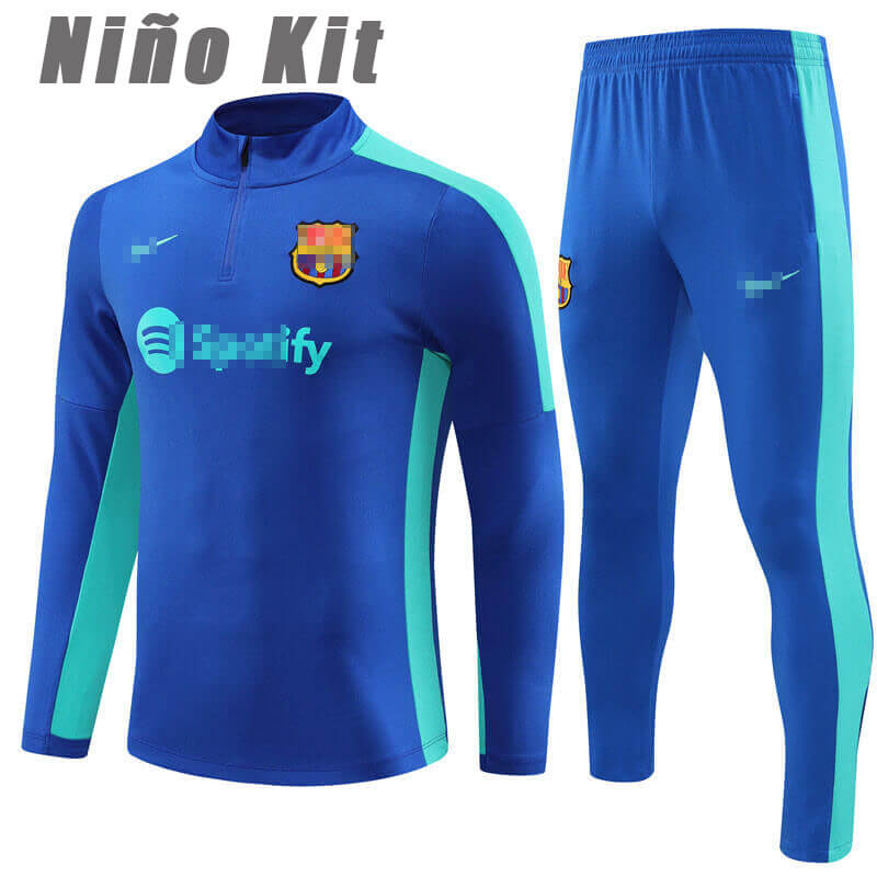 Sudadera Entrenamiento Barcelona 2023/2024 Niño Kit Azul