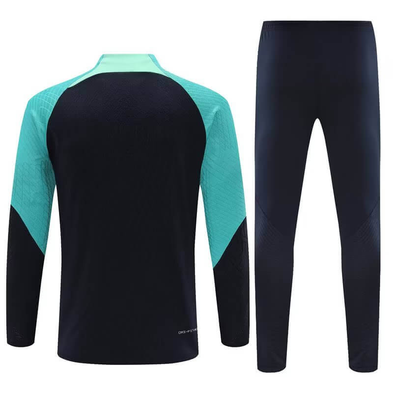 Sudadera Entrenamiento Barcelona 2023/2024 Niño Kit Azul Marino/Verde