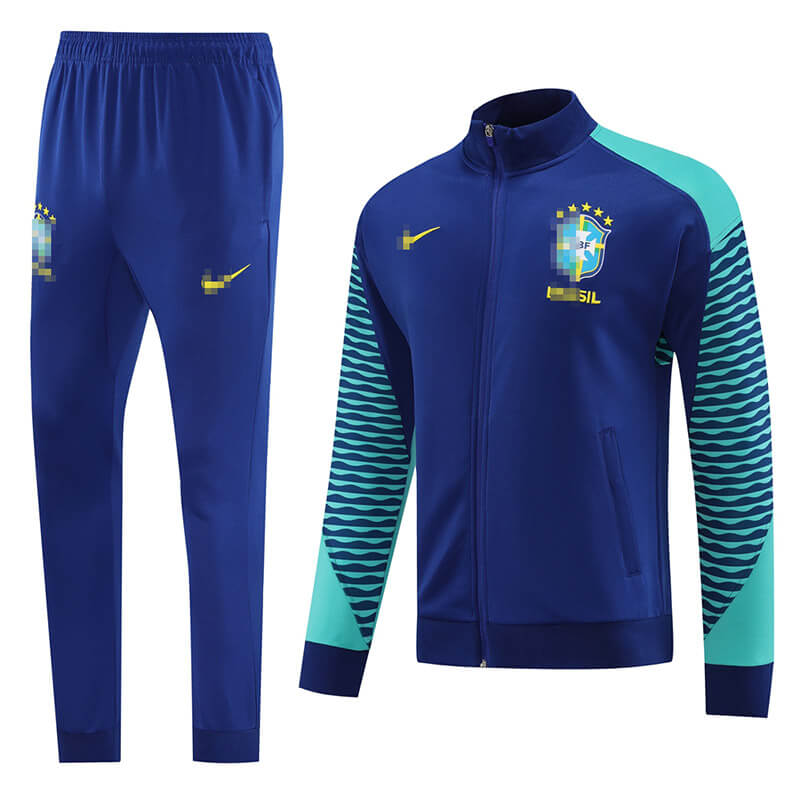 Chaqueta de Brasil 2023 Azul/Verde
