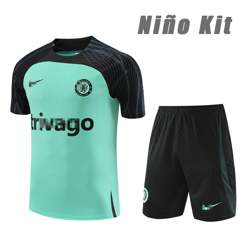 Camiseta de Entrenamiento de Chelsea 2023/2024 Niño Kit Verde 