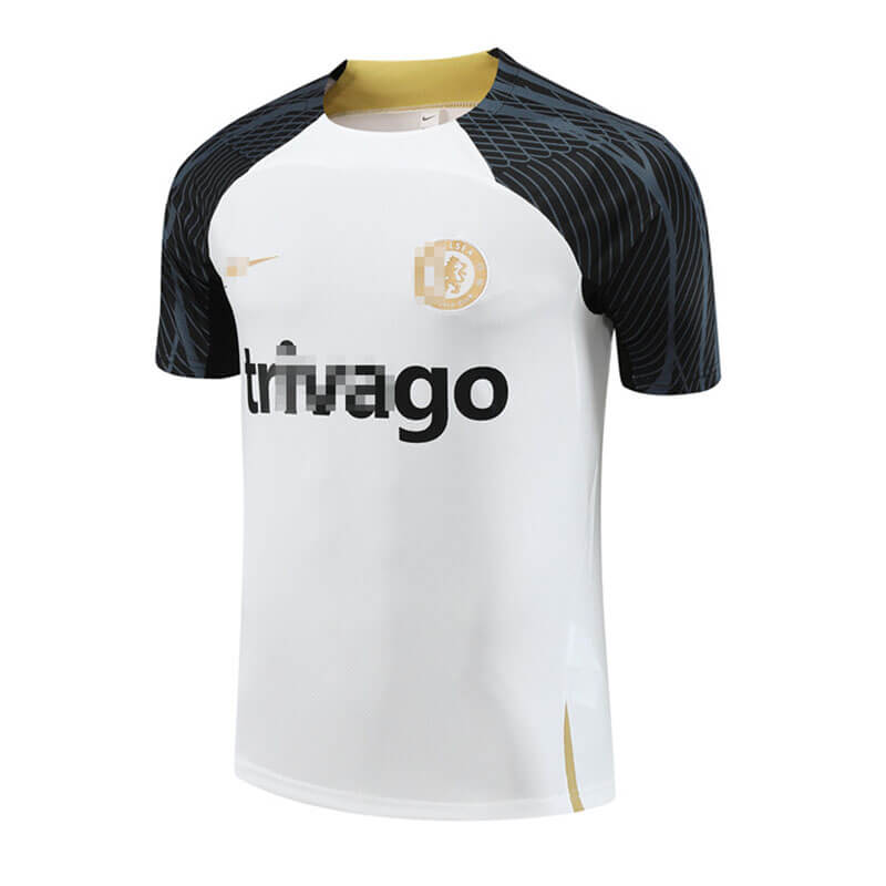 Camiseta de Entrenamiento de Chelsea FC 2023/2024 Blanco/Negro