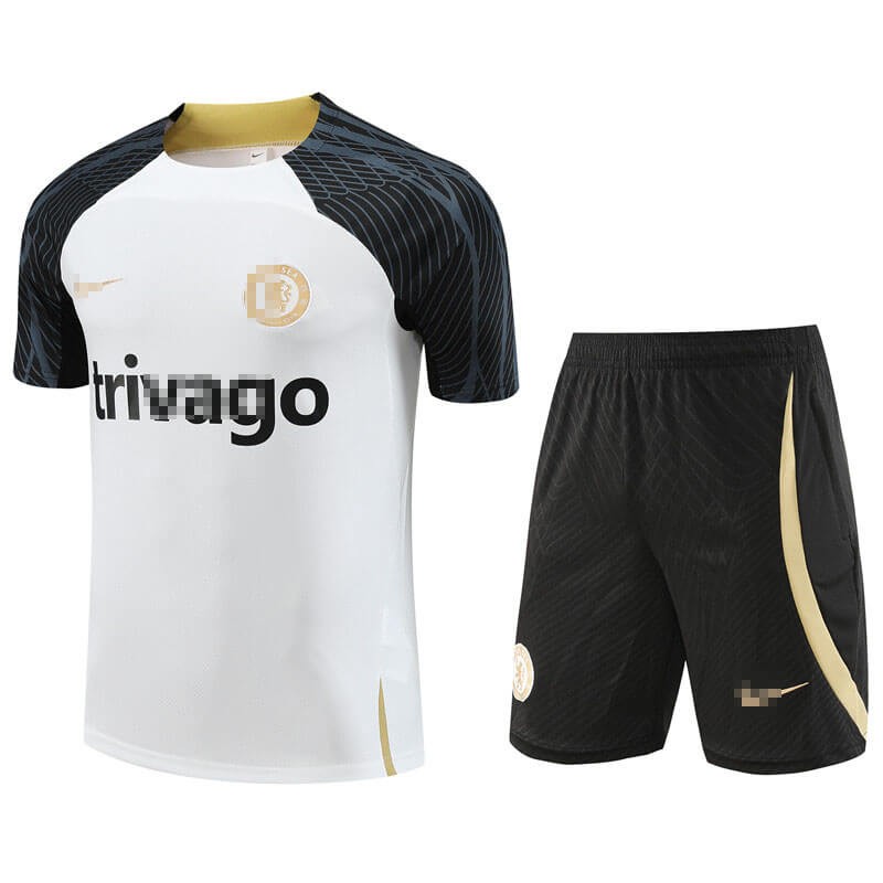 Camiseta de Entrenamiento de Chelsea FC 2023/2024 Blanco/Negro