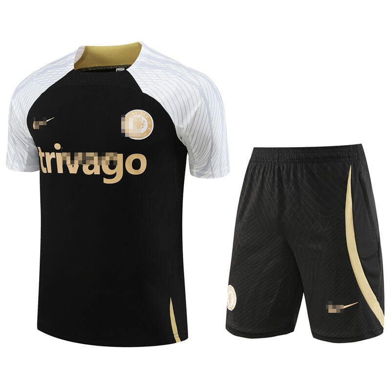 Camiseta de Entrenamiento de Chelsea FC 2023/2024 Negro/Blanco