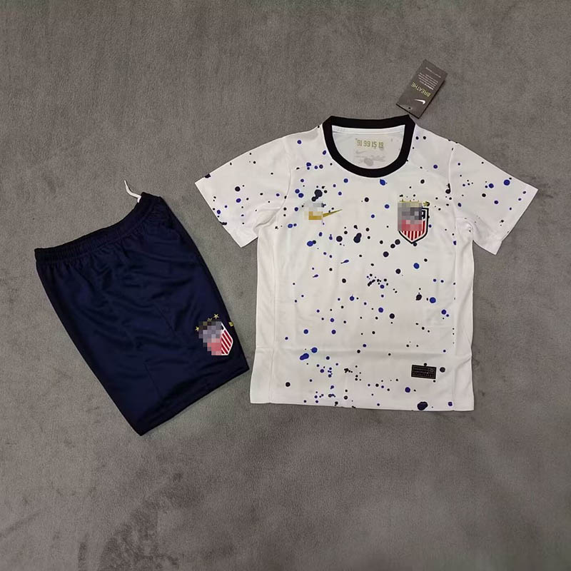 Camiseta EE.UU. Home Copa Mundial Femenina 2023 Niño Kit