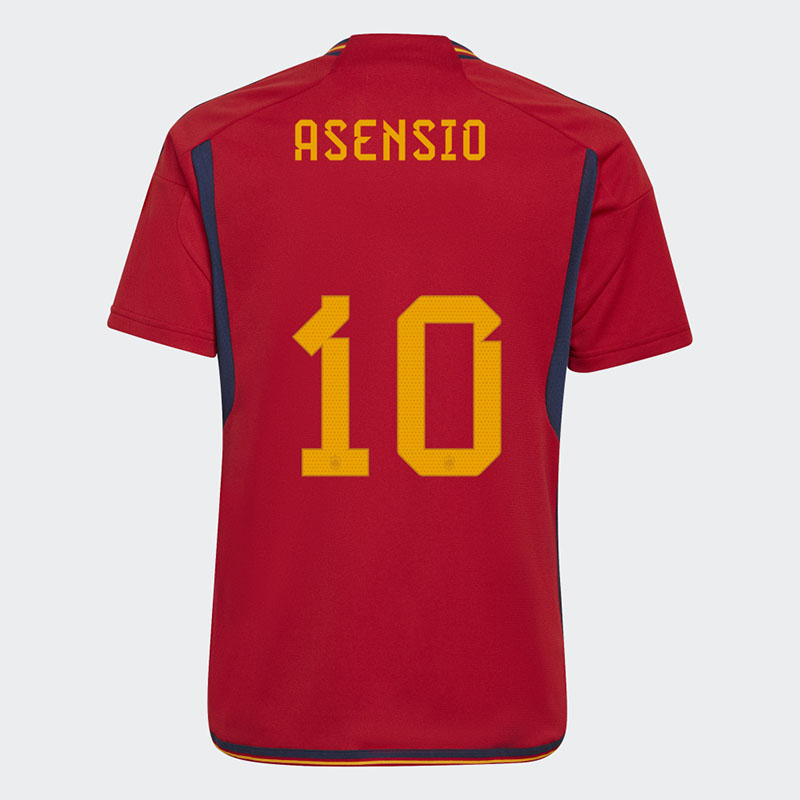Camiseta Asensio 10 España Home 2022 Mundial