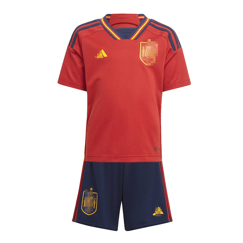 Camiseta España 2022 Mundial Home Niño Kit