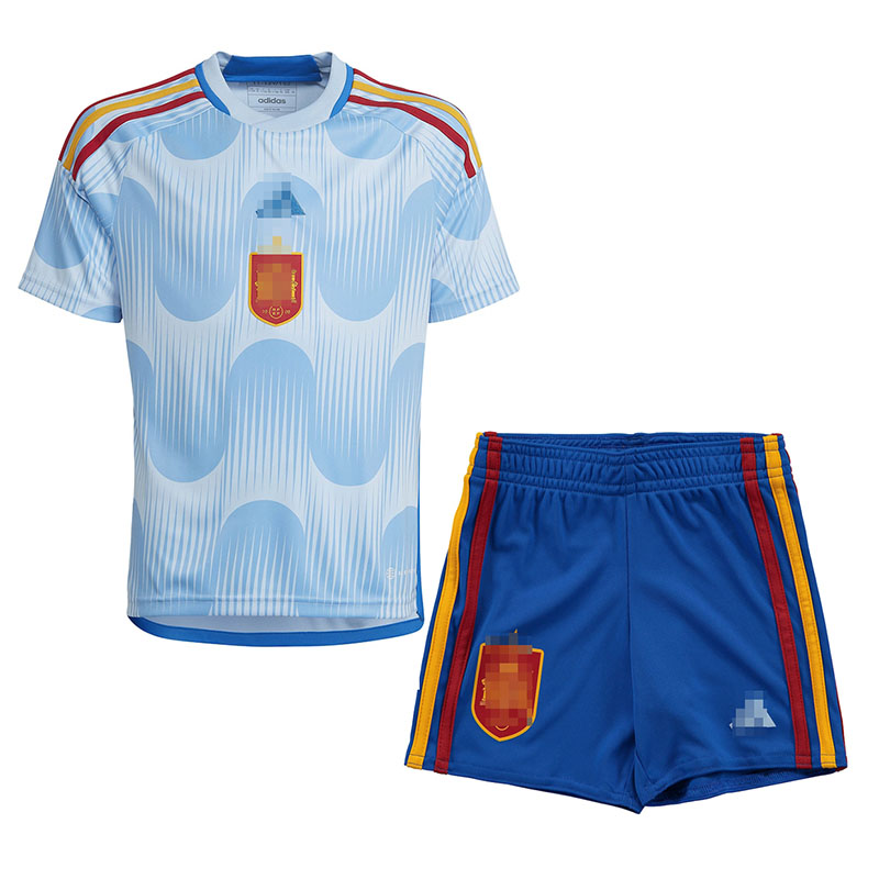 Camiseta España 2022 Mundial Away Niño Kit