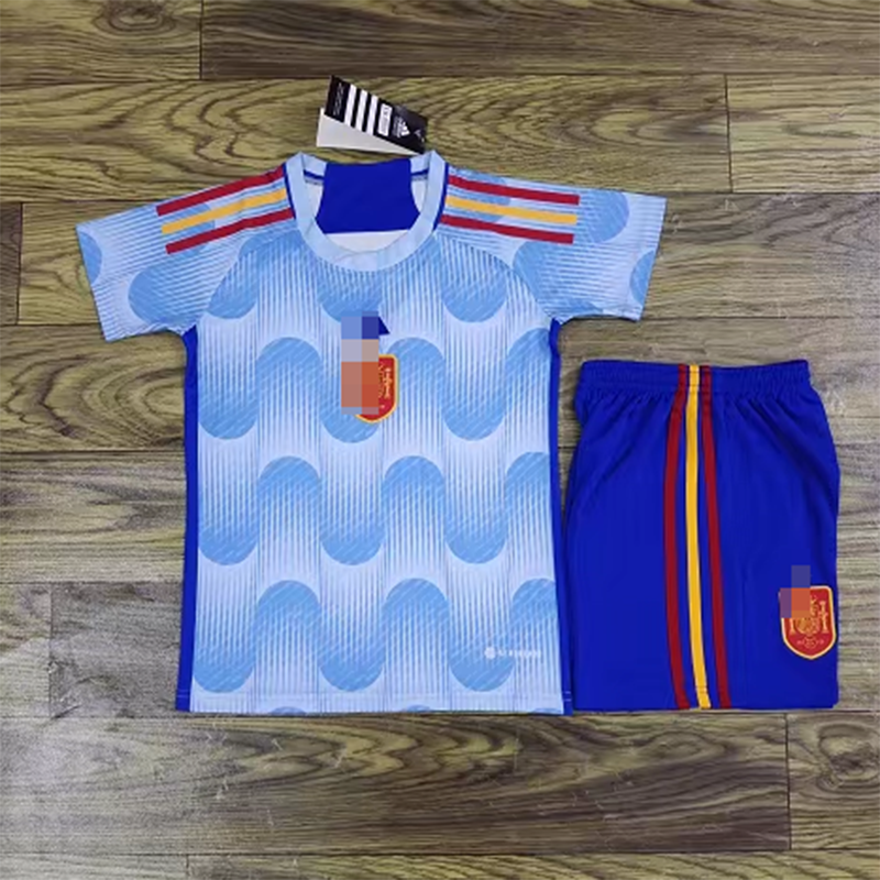 Camiseta España 2022 Mundial Away Niño Kit