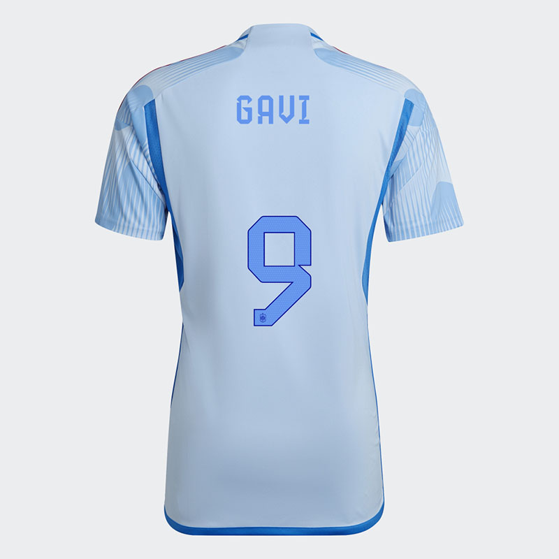 Camiseta Gavi 9 España Away 2022 Mundial