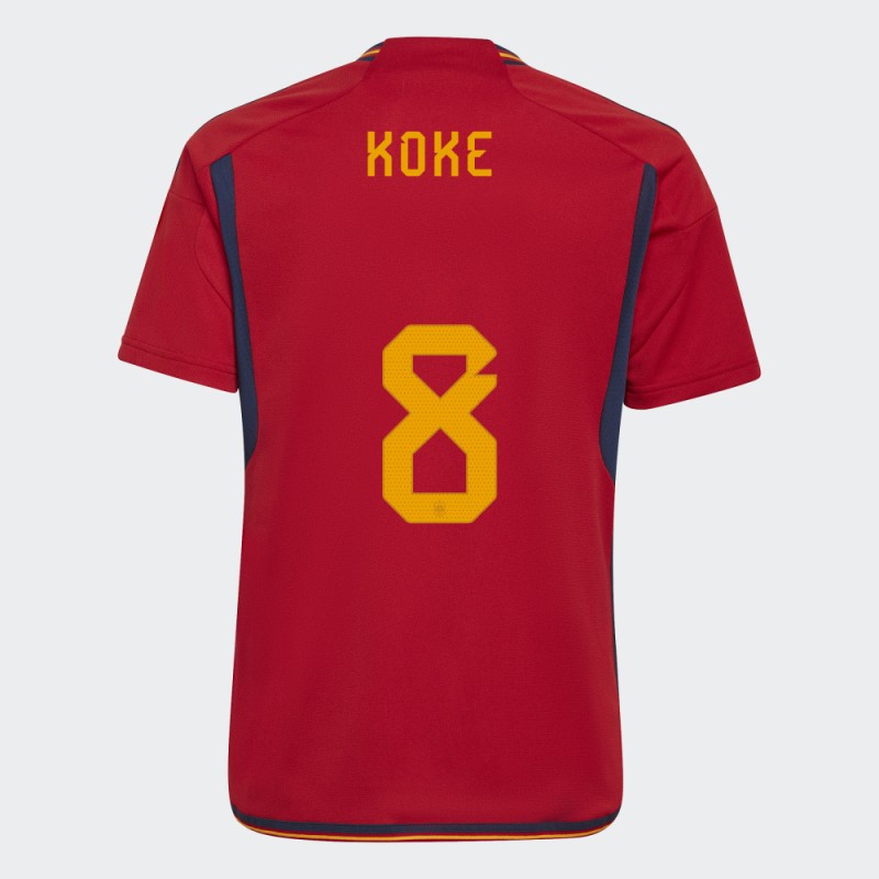 Camiseta Koke 8 España Home 2022 Mundial