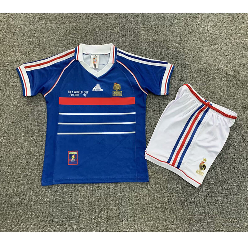 Camiseta Francia Retro 1998 Home Niño Kit