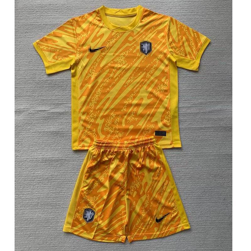 Camiseta De Portero Holanda Amarillo 2024 Niño Kit