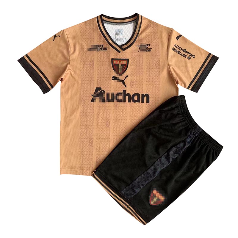 Camiseta RC Lens Dorado 2022/2023 Niño Kit