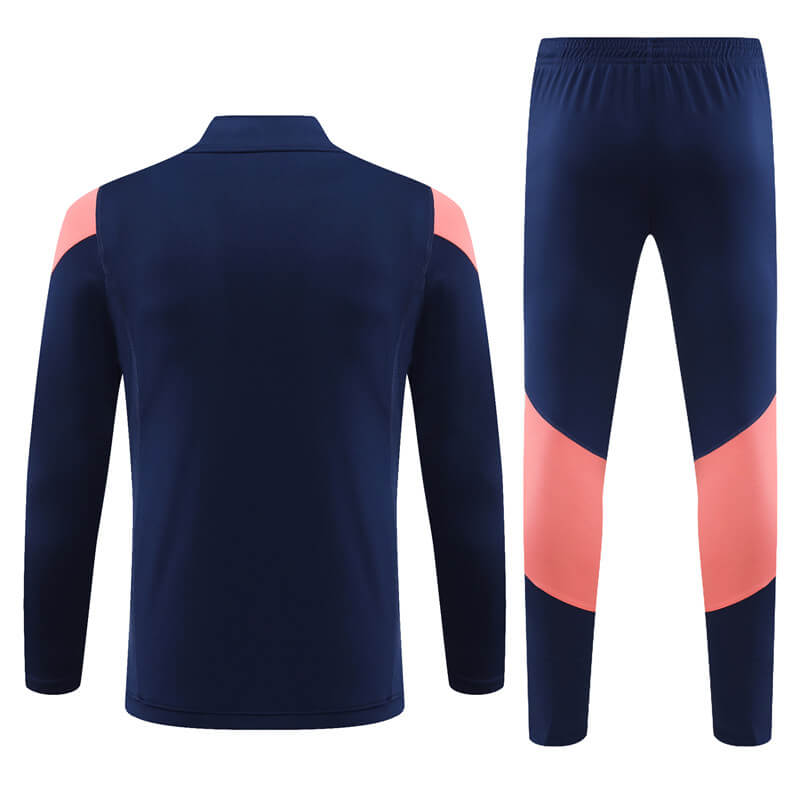 Sudadera Entrenamiento Olympique De Lyon 2023/2024 Niño Kit Azul Marino/Rosa