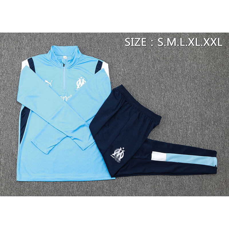 Sudadera Entrenamiento Olympique Marsella 2023/2024 Azul/Blanco