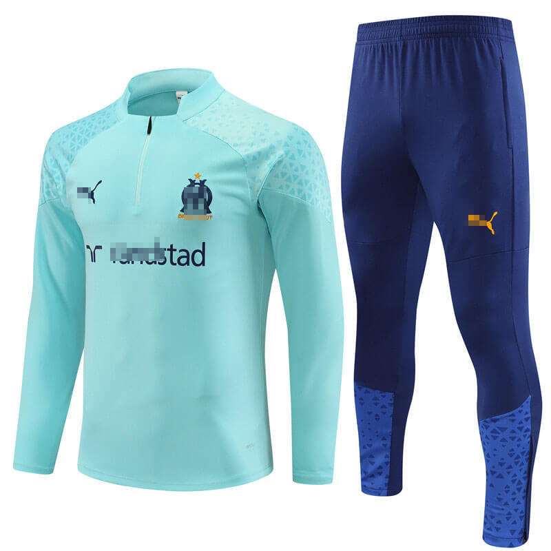 Sudadera Entrenamiento Olympique Marsella 2023/2024 Azul Claro