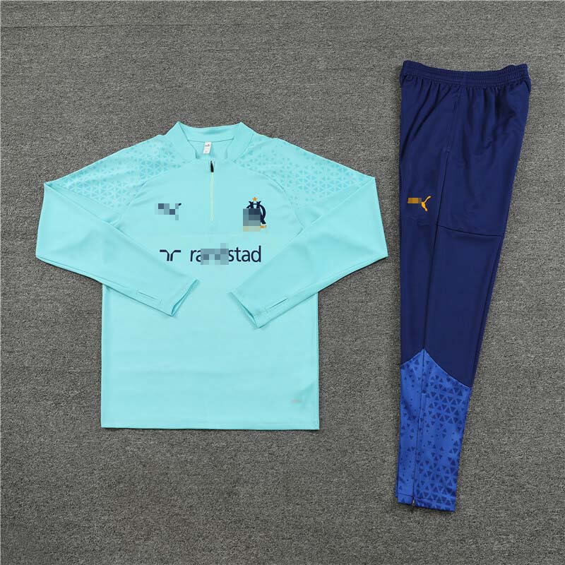 Sudadera Entrenamiento Olympique Marsella 2023/2024 Azul Claro