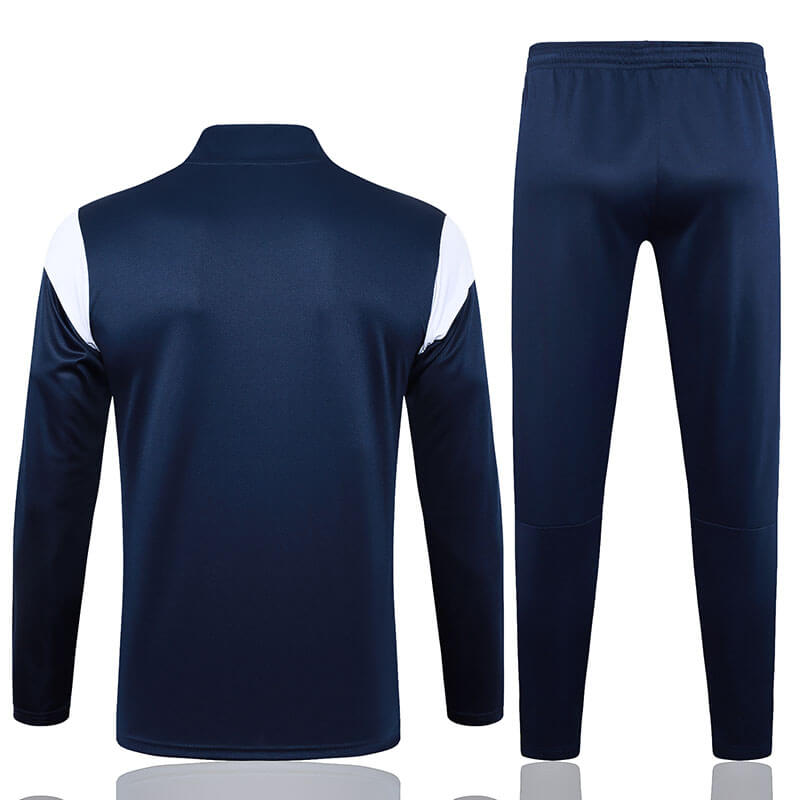 Sudadera Entrenamiento Olympique Marsella 2023/2024 Kit Azul Marino/Blanco