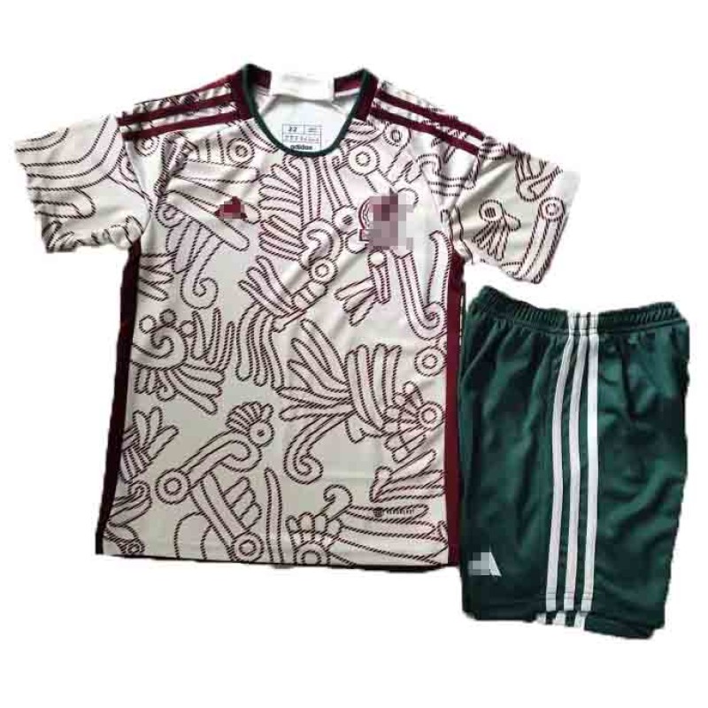 Camiseta México 2022 Copa Mundial Away Niño Kit